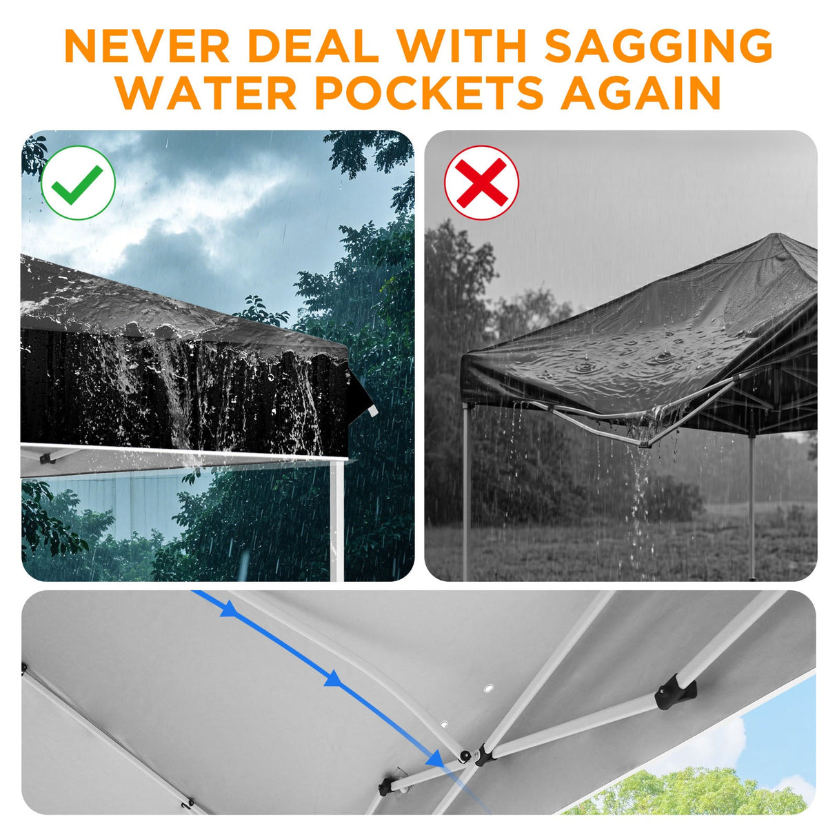 12x12 ft Pop Up Canopy Tent - Eagle Peak