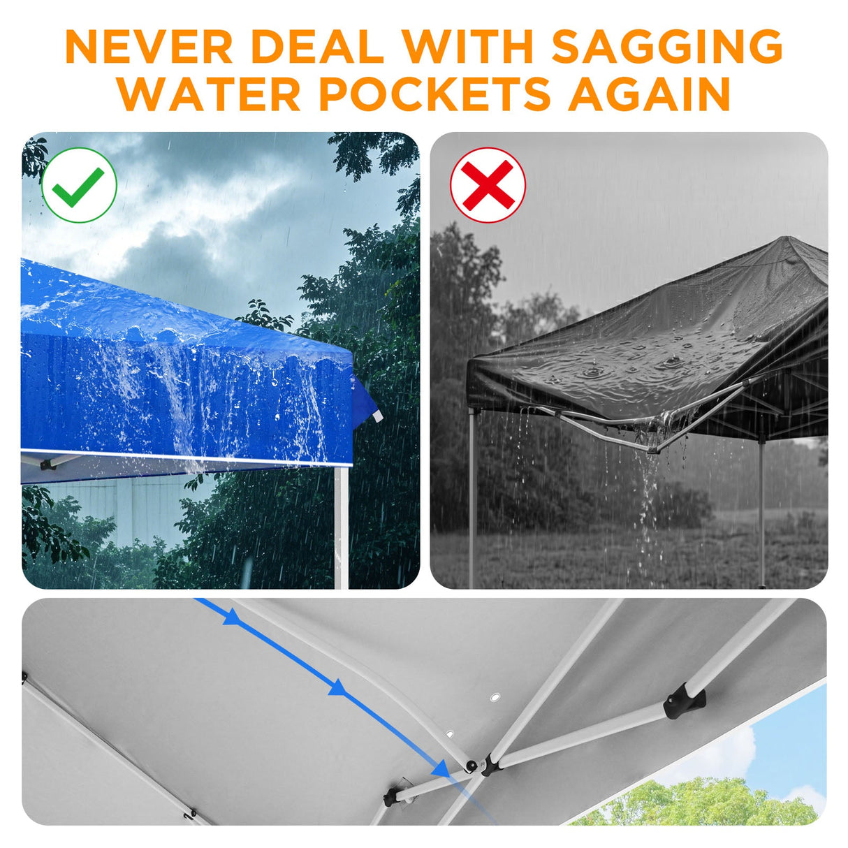 12x12 ft Pop Up Canopy Tent - Eagle Peak