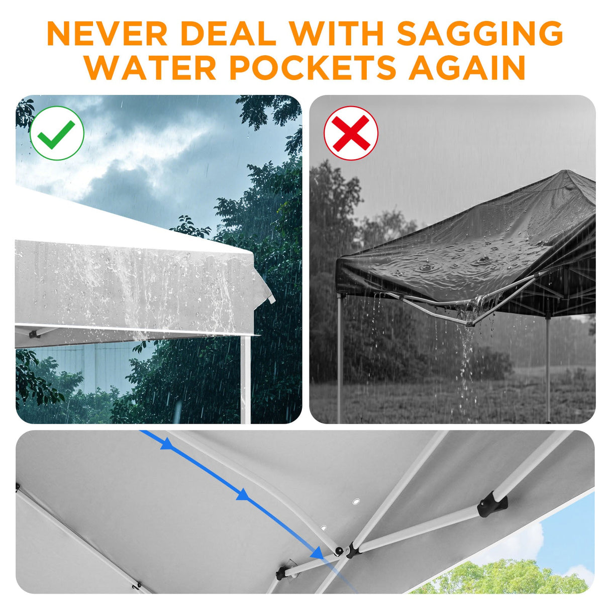 12x12 ft Pop Up Canopy Tent - Eagle Peak