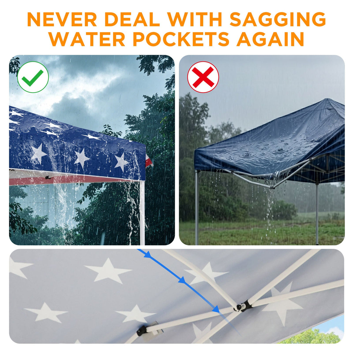 12x12 Pop Up Canopy Tent Easy Up Canopy Outdoor - Eagle Peak®