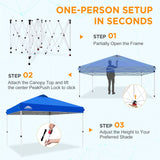 12x12 Pop Up Canopy Tent Easy Up Canopy Outdoor - Eagle Peak®