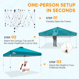 12x12 Pop Up Canopy Tent Easy Up Canopy Outdoor - Eagle Peak®