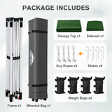 12x12 Pop Up Canopy Tent with 1 Sidewall - Eagle Peak®