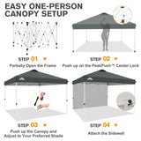 12x12 Pop Up Canopy Tent with 1 Sidewall - Eagle Peak®
