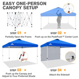12x12 Pop Up Canopy Tent with 1 Sidewall - Eagle Peak®