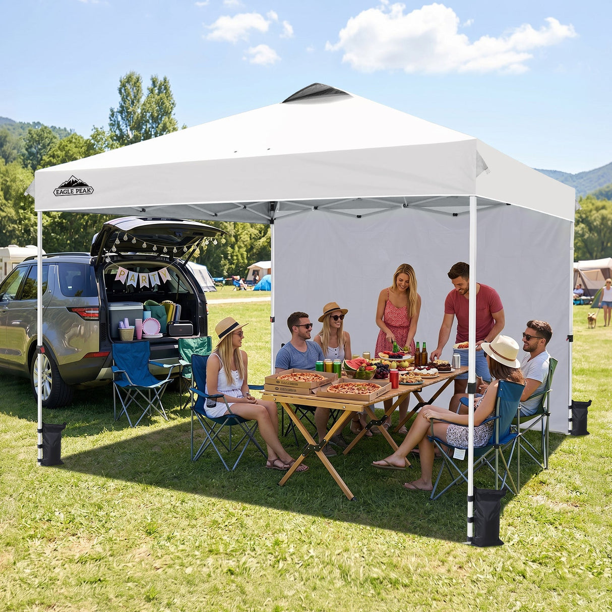 12x12 Pop Up Canopy Tent with 1 Sidewall