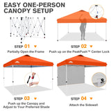 12x12 Pop Up Canopy Tent with 1 Sidewall - Eagle Peak®