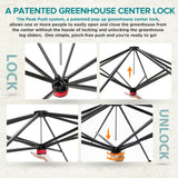 12x8 Portable Large Walk - in Pop Up Greenhouse - Eagle Peak Custom Canopy Tent
