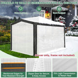 12X8 Replacement Top cover of Walk in Greenhouse with Polyester Reinforced Corners - Eagle Peak Custom Canopy Tent