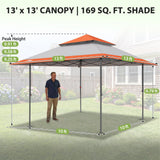13x13 Pop Up Canopy Tent, Auto Extended Eaves - Eagle Peak®