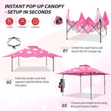 13x13 Pop Up Canopy Tent, Auto Extended Eaves - Eagle Peak®
