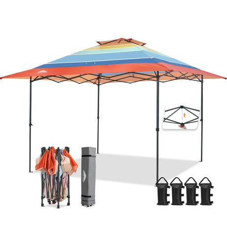 13x13 Pop Up Canopy Tent, Auto Extended Eaves - Eagle Peak®