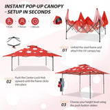 13x13 Pop Up Canopy Tent, Auto Extended Eaves - Eagle Peak®