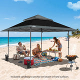 13x13 Pop Up Canopy Tent, Auto Extended Eaves - Eagle Peak®