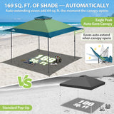 13x13 Pop Up Canopy Tent, Auto Extended Eaves - Eagle Peak®