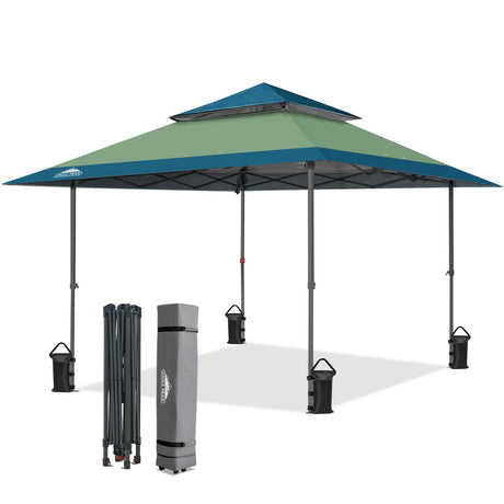 13x13 Pop Up Canopy Tent, Auto Extended Eaves - Eagle Peak®