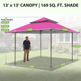 13x13 Pop Up Canopy Tent, Auto Extended Eaves - Eagle Peak®