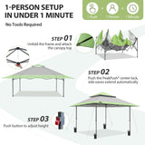 13x13 Pop Up Canopy Tent, Auto Extended Eaves - Eagle Peak®