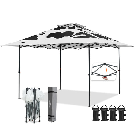 13x13 Pop Up Canopy Tent, Auto Extended Eaves - Eagle Peak®