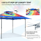 13x13 Pop Up Canopy Tent, Auto Extended Eaves - Eagle Peak®