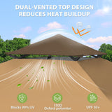 13x13 Pop Up Canopy Tent, Auto Extended Eaves - Eagle Peak®