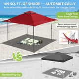 13x13 Pop Up Canopy Tent, Auto Extended Eaves - Eagle Peak®