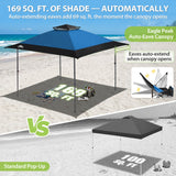 13x13 Pop Up Canopy Tent, Auto Extended Eaves - Eagle Peak®
