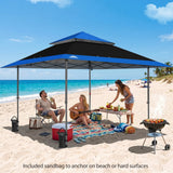 13x13 Pop Up Canopy Tent, Auto Extended Eaves - Eagle Peak®