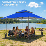13x13 Pop Up Canopy Tent, Auto Extended Eaves - Eagle Peak®