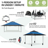 13x13 Pop Up Canopy Tent, Auto Extended Eaves - Eagle Peak®