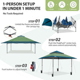 13x13 Pop Up Canopy Tent, Auto Extended Eaves - Eagle Peak®
