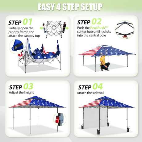 13x13 Pop Up Canopy Tent Sidewall, Extended Eaves - Eagle Peak®