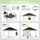 13x13 Pop Up Canopy Tent Sidewall, Extended Eaves - Eagle Peak®