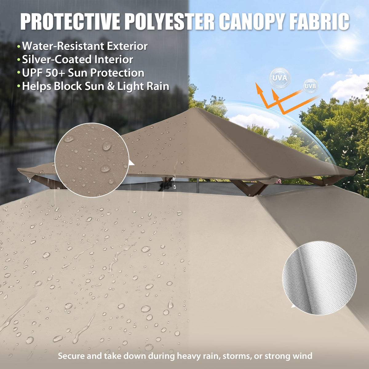 13x13 Pop Up Canopy Tent Sidewall, Extended Eaves - Eagle Peak®