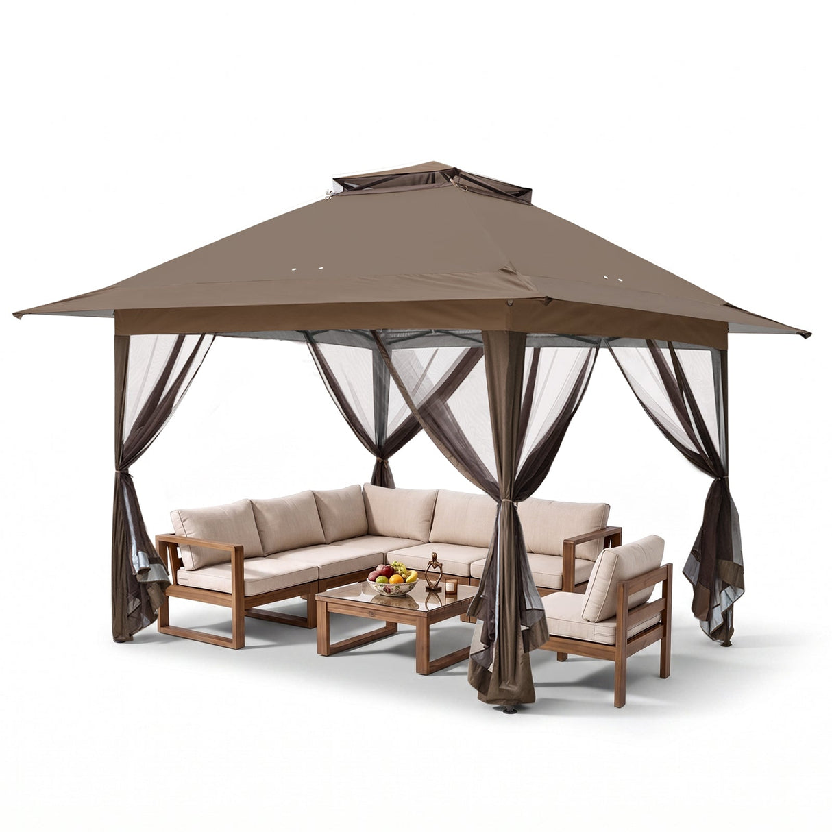 13x13 Pop Up Gazebo with Netting w/ 169 sqft of Shade - Eagle Peak®