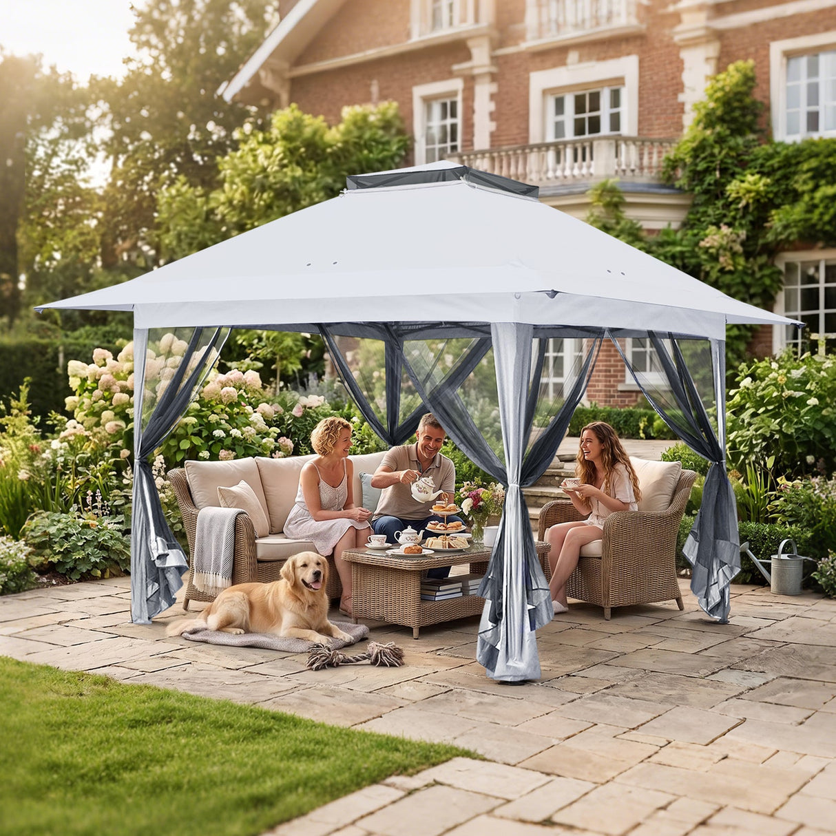 13x13 Pop Up Gazebo with Netting w/ 169 sqft of Shade - Eagle Peak®