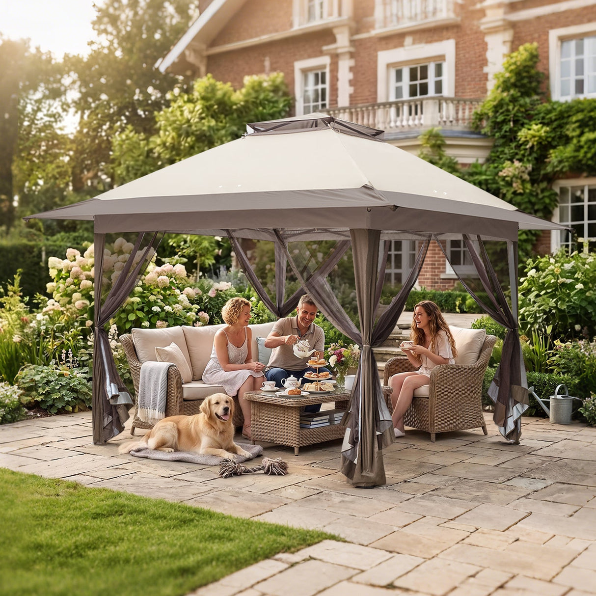 13x13 Pop Up Gazebo with Netting w/ 169 sqft of Shade - Eagle Peak®
