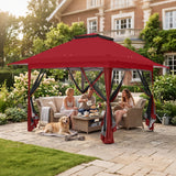 13x13 Pop Up Gazebo with Netting w/ 169 sqft of Shade - Eagle Peak®