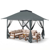 13x13 Pop Up Gazebo with Netting w/ 169 sqft of Shade - Eagle Peak®