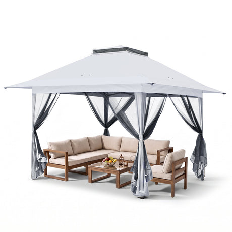 13x13 Pop Up Gazebo with Netting w/ 169 sqft of Shade - Eagle Peak®