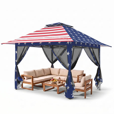 13x13 Pop Up Gazebo with Netting w/ 169 sqft of Shade - Eagle Peak®