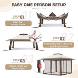 13x13 Pop Up Gazebo with Netting w/ 169 sqft of Shade - Eagle Peak®