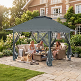 13x13 Pop Up Gazebo with Netting w/ 169 sqft of Shade - Eagle Peak®