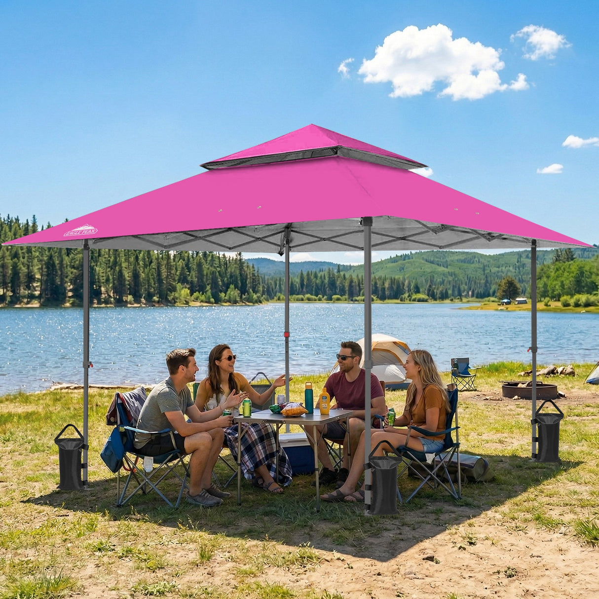 13x13 Straight Leg Pop Up Canopy Tent with 169 sqft of Shade - Eagle Peak Custom Canopy Tent
