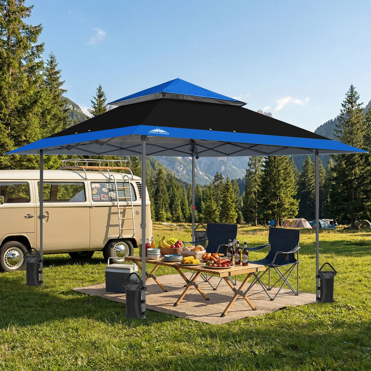 13x13 Straight Leg Pop Up Canopy Tent with 169 sqft of Shade - Eagle Peak Custom Canopy Tent