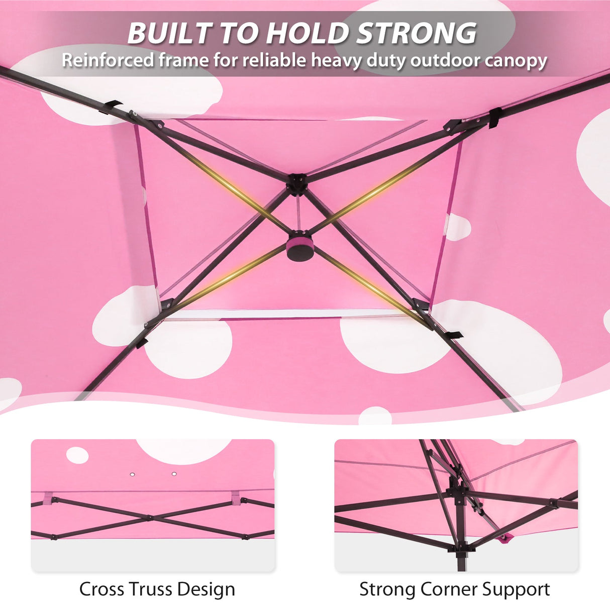 13x13 Straight Leg Pop Up Canopy Tent with 169 sqft of Shade - Eagle Peak