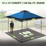 13x13 Straight Leg Pop Up Canopy Tent with 169 sqft of Shade - Eagle Peak®