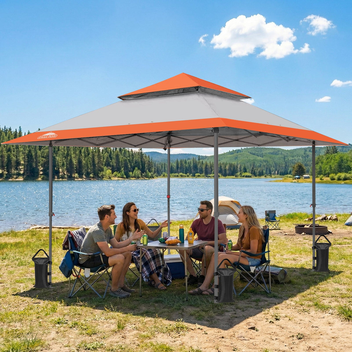13x13 Straight Leg Pop Up Canopy Tent with 169 sqft of Shade - Eagle Peak Custom Canopy Tent
