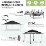 13x13 Straight Leg Pop Up Canopy Tent with 169 sqft of Shade - Eagle Peak®