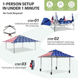 13x13 Straight Leg Pop Up Canopy Tent with 169 sqft of Shade - Eagle Peak®